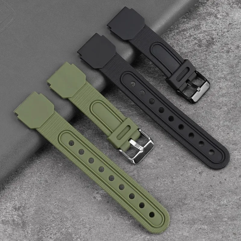 ل كاسيو FT-5500WC AW-80V W-89H سلسلة ساعات مطاطية مقاوم للماء مقاوم للعرق الرياضة لينة ريترو حزام ساعة سيليكون