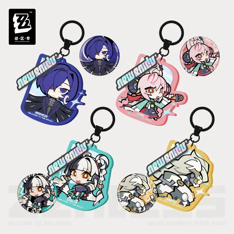 

Presale Sunsyea Zenless Zone Zero Official Merch miHoYo Original LD Series Q Version Badge Keychain Dialyn Banyue