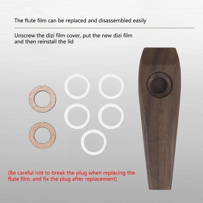 Professional Wooden Kazoos Flutes Diaphragm Mouth Kazoos Wooden Pallets Kazoo Companion For Guitar And Other Instrument