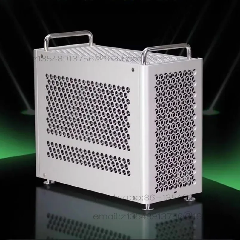 Spot quick hair B2Pro all-aluminum alloy MATX main board ATXSFX power supply fruit powder handle 240 water-cooled chassis