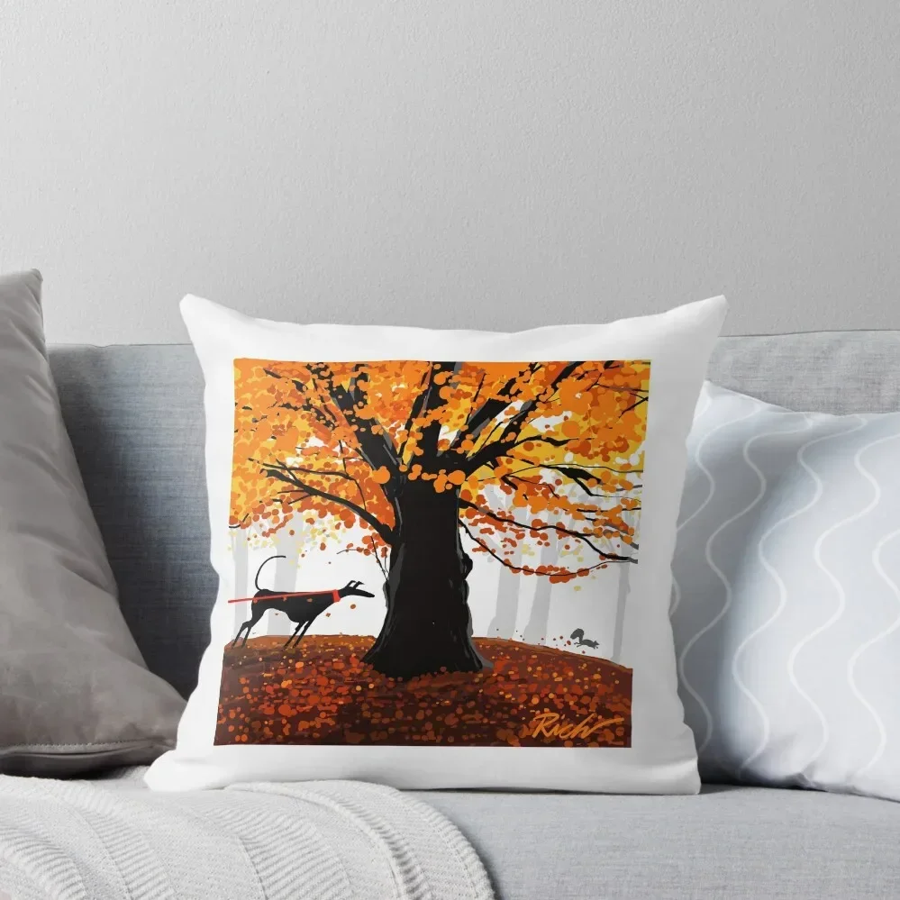 The Autumn Oak, The Hound, and The Squirrel Throw Pillow Cushions For Children Pillowcases Cushion Covers Sofa Pillow