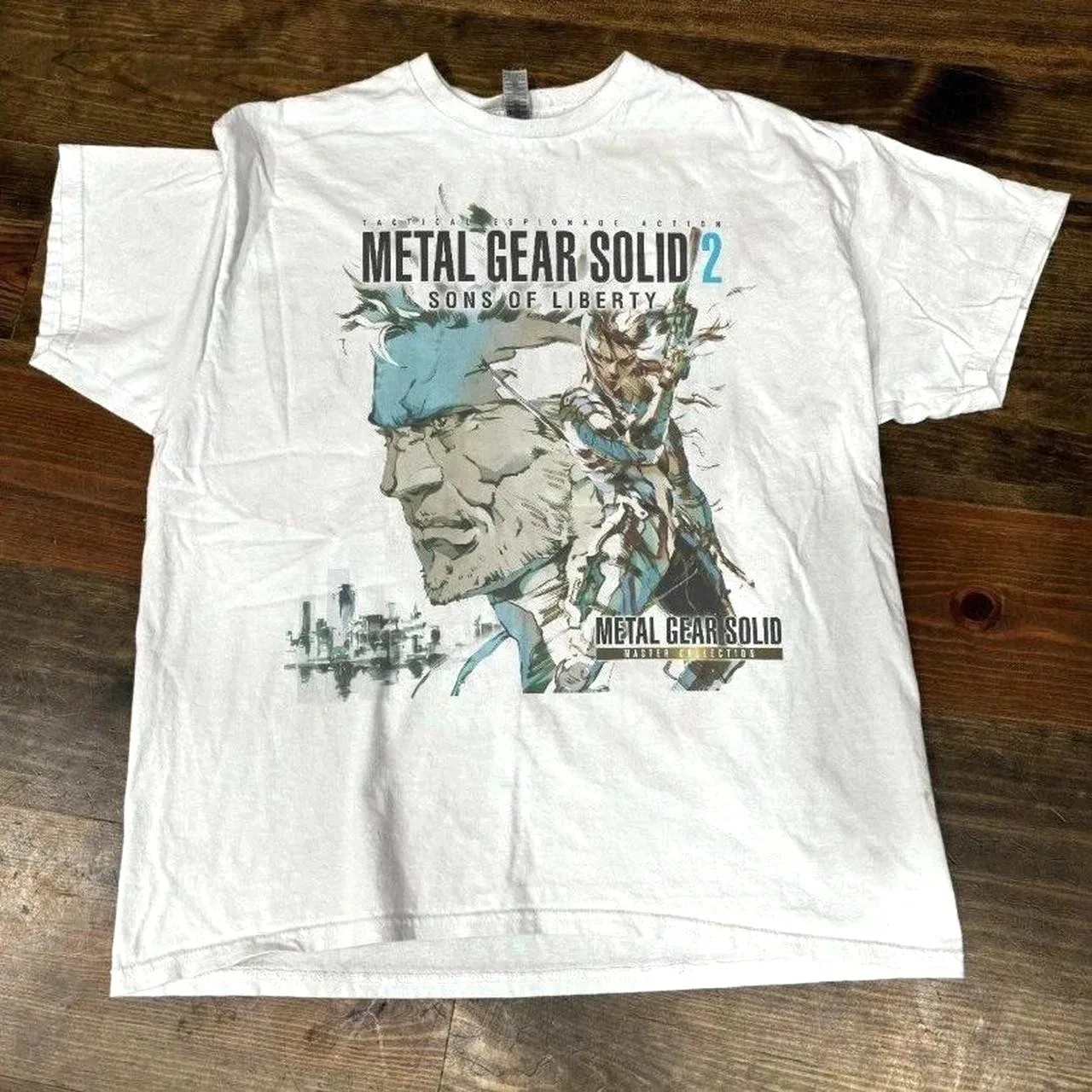 Y2k Top Metal Gear serpiente sólida impresionante camisas de algodón puro cuello redondo regalo de fieltro Metal Gear juego sólido camiseta creativa Unisex