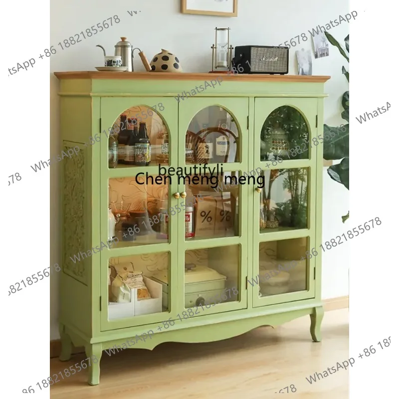 

new Solid Wood Chest of Drawers, Dining Side Cabinet, Living Room Storage, Arch Wine Cabinet, Kitchen Locker