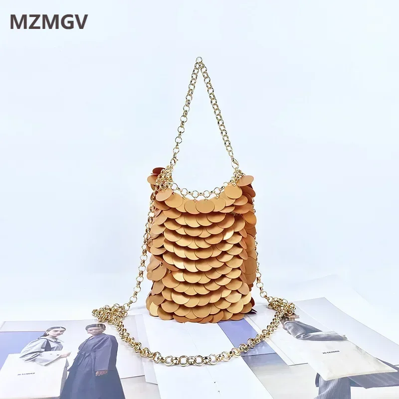 

Золотистая металлическая вечерняя сумка Y2K с блестками, роскошный дизайн, Женский Блестящий Свадебный клатч для платья, модная трендовая сумка для мобильного телефона с помадой