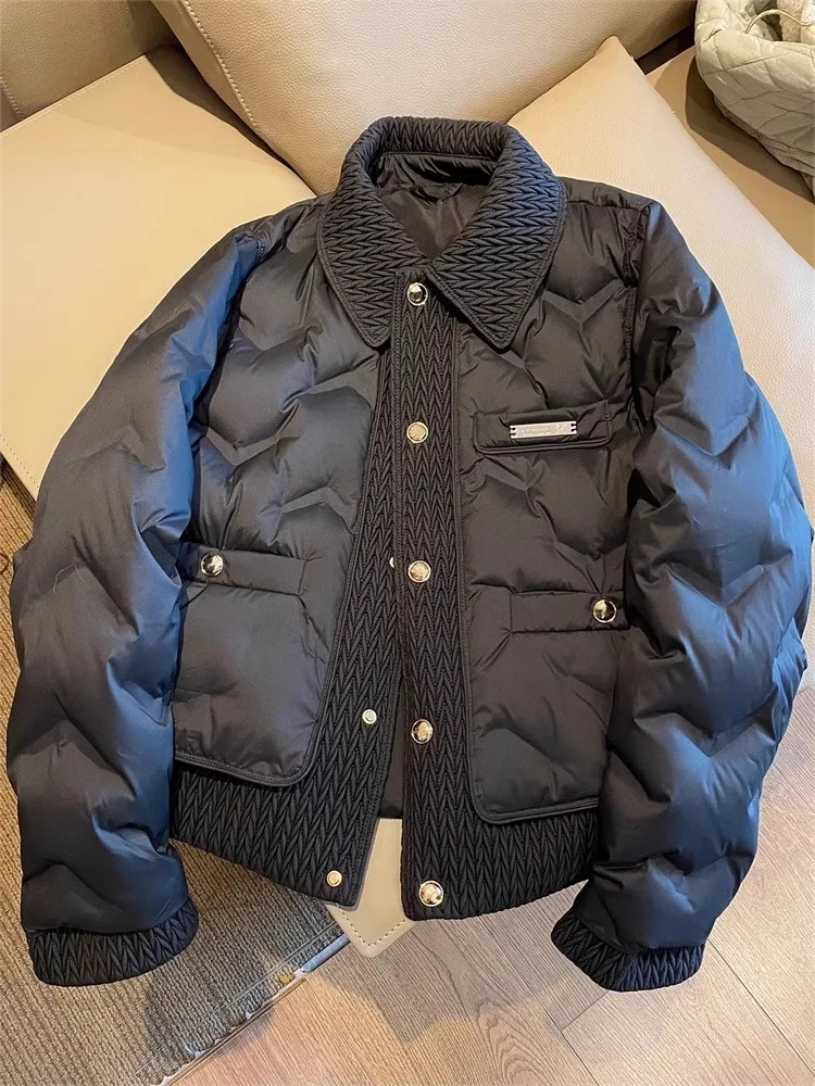 

Легкое хлопковое пальто с стеганым воротником, повседневное, мужское, осенне-зимнее, с эффектом высококачественного материала, теплое, для отдыха