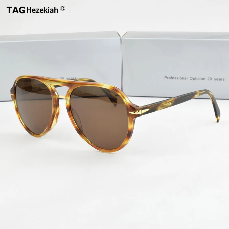 

TAG Hezekiah Brand vintage Sunglasses Men Women T7005 Retro Sunglass Driving Sun glasses Fashion Acetate UV400 Female Glasses