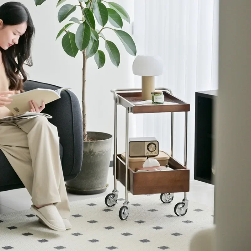 Luxury Unique Wheels Coffee Tables Simple Study Mid Century Japanese Trolleys Mesas Bajas Elderly Mesa Centro Hotel Furniture