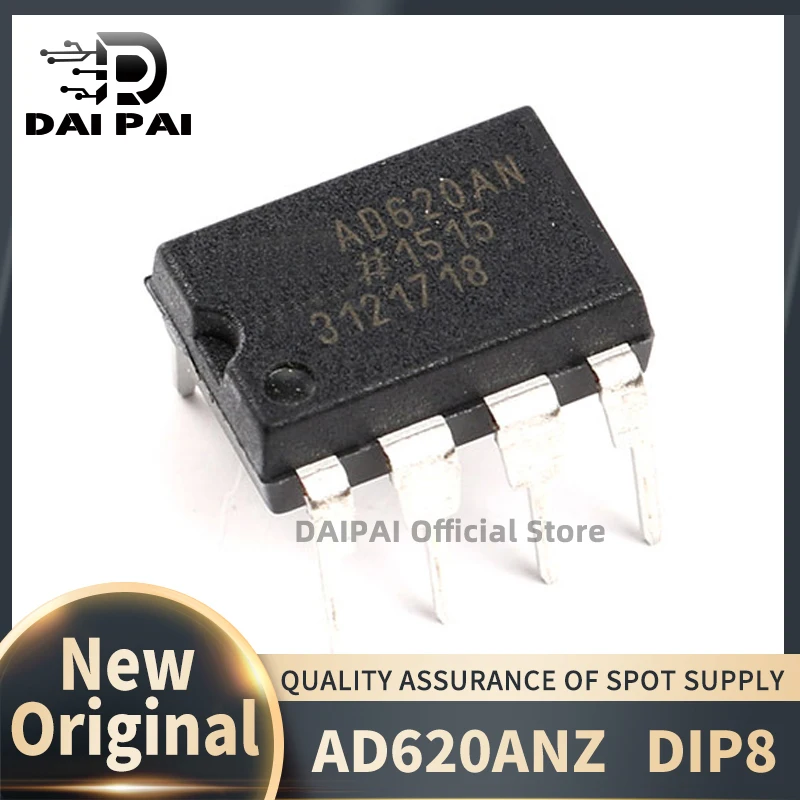 (10piece)100% New original AD620ANZ  AD620AN AD620 DIP8 Low power instrumentation amplifier
