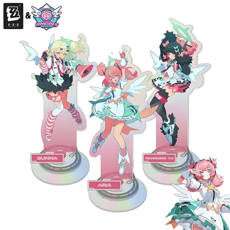 Game Zenless Zone Zero Angels Of Delusion Aria Sunna Nangong Yu Cosplay Stand Model Plate Acrylic Desktop Figure Ornaments Props