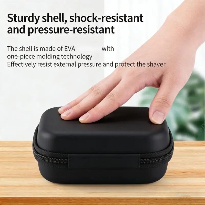 Protective Case Portable Travel Carrying Case Storage Box Men Electric Shaver Hard Case with Inner Pocket Shockproof Box