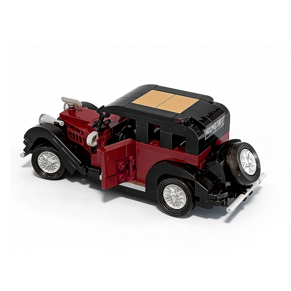New MOC Speed ​​Series 1920s Vintage Car Model Building Blocks DIY Classic Luxury Car Modular Assembly Toy Adult Birthday Gift