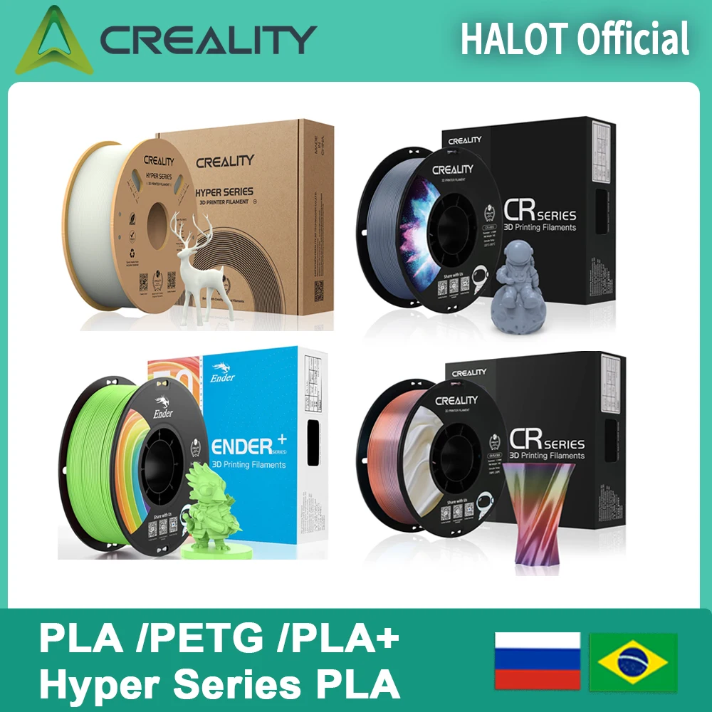 CREALITY 3D Printer PLA CR-Silk Filament 1Kg 1.75mm 3D Consumables Material 3D Filament  PETG / PLA+ /Hyper Series PLA For K1 C