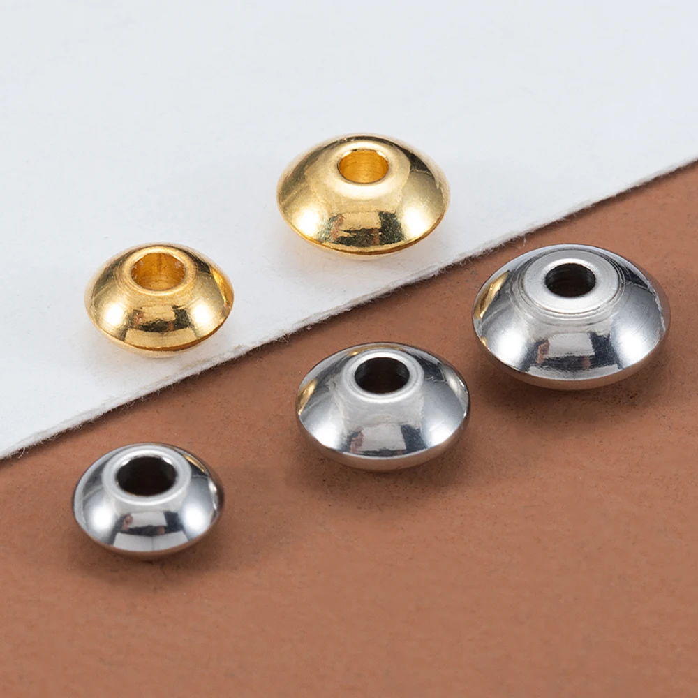 20pcs Stainless Steel Abacus Beads Stopper Spacer Loose Beads for Necklace Bracelet Jewelry Making DIY Supplies Wholesale
