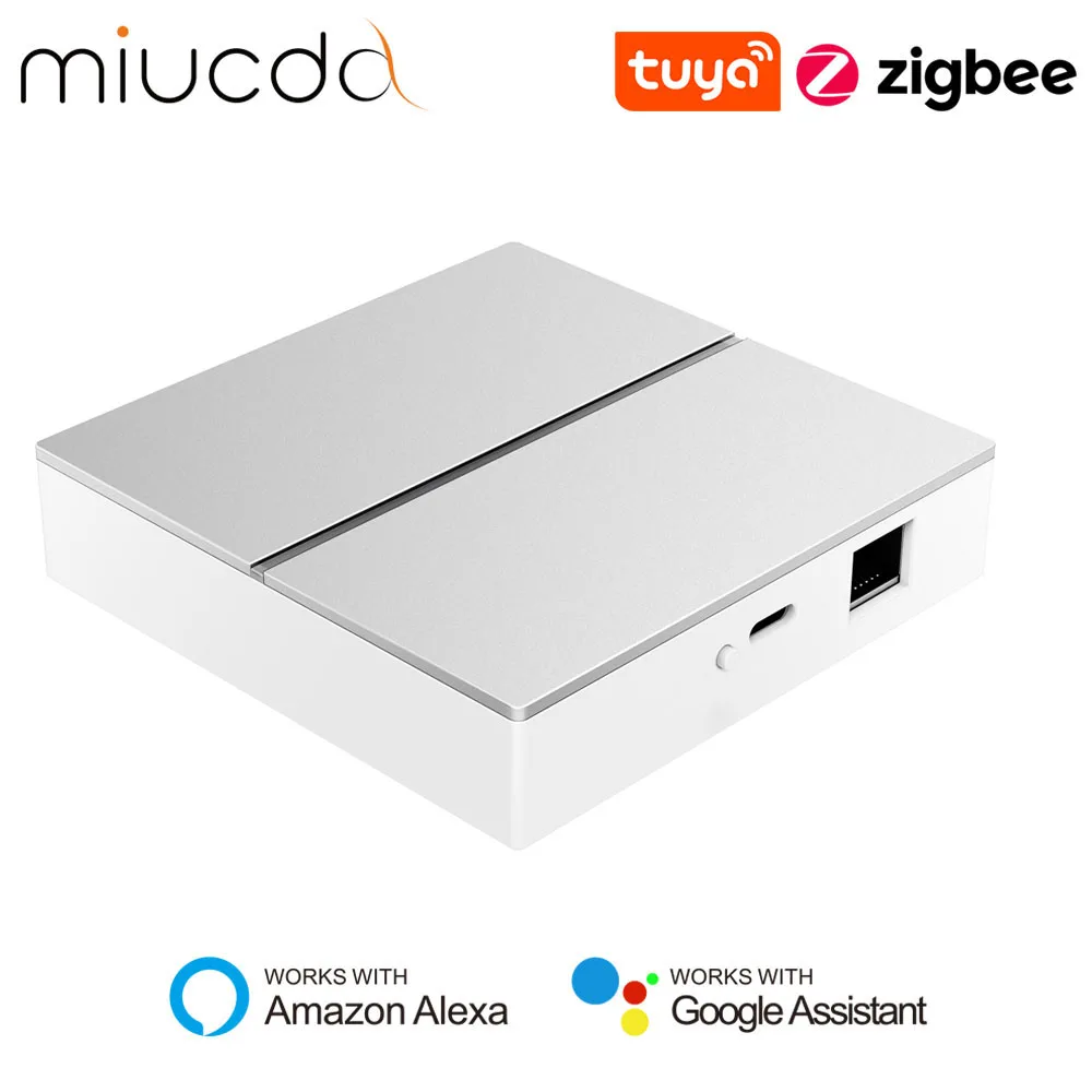 MIUCDA Tuya Zigbee3.0 Gateway Hub Smart Home Wired Bridge Home Automation Bridge APP Remote Control Works With Alexa Google Home