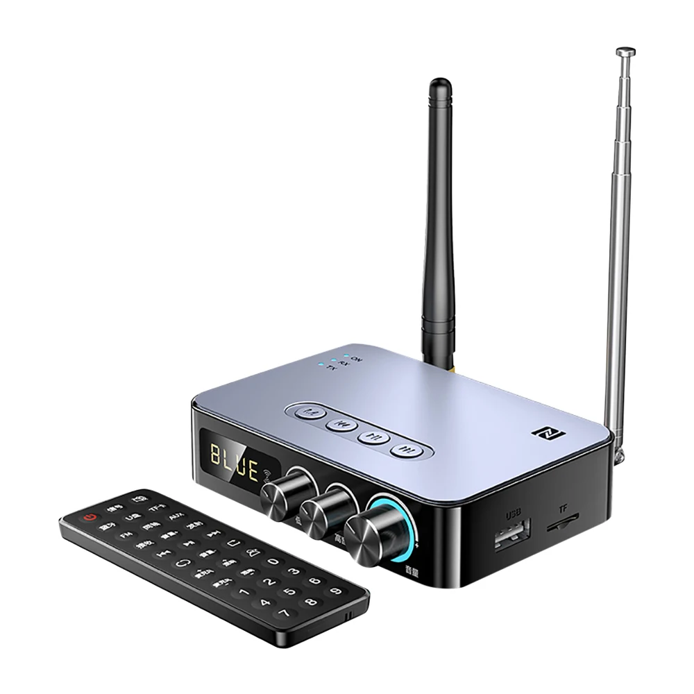Odbiornik Audio Bluetooth M9Pro Nadajnik DSP Bezprzewodowy Adapter NFC/AUX/RCA/USB U-Disk/TF/6.5 Mic Karaoke/Coaxial/Radio FM