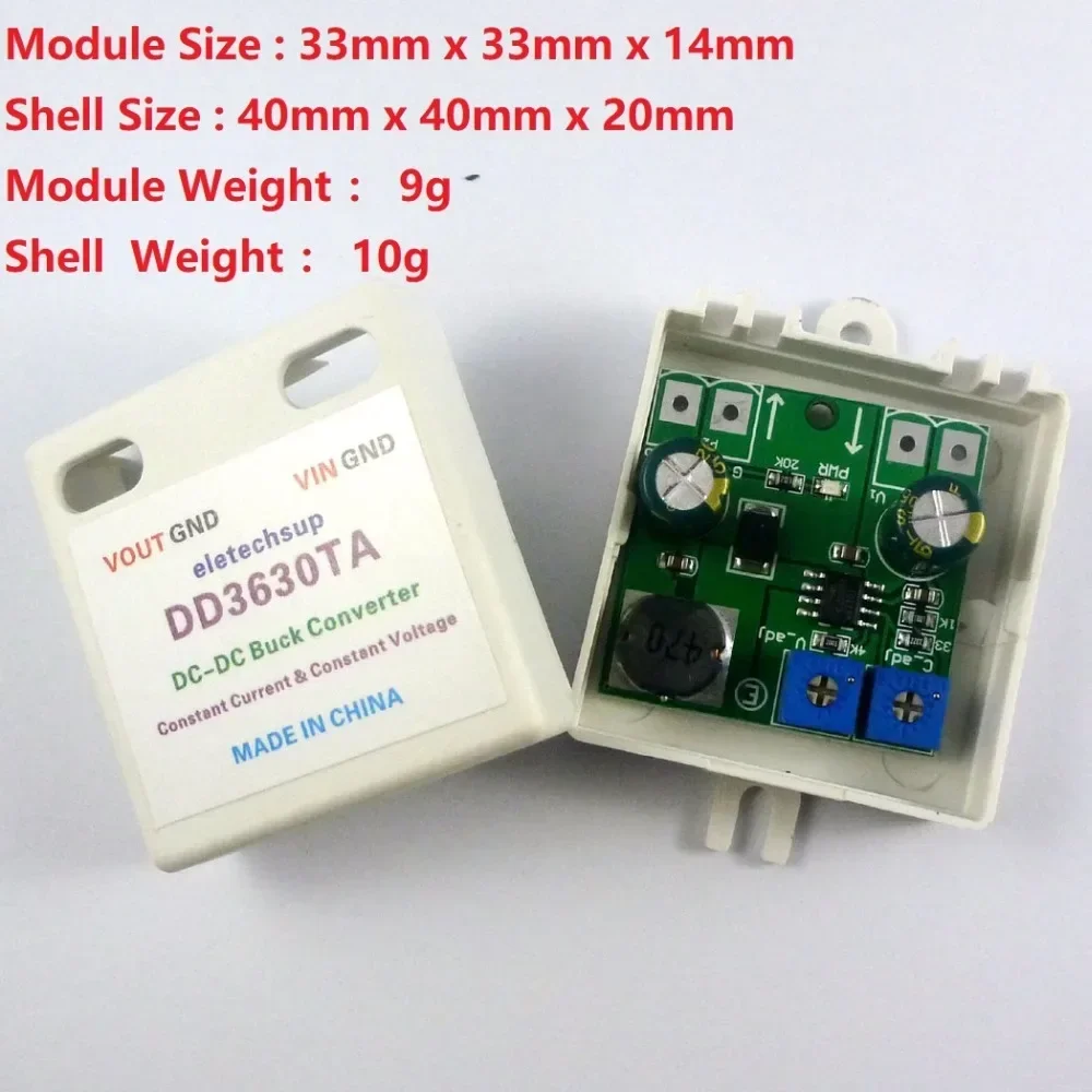 DD3630TA LED Motor Speed regulation 15W Constant Current And Constant Voltage DC-DC Buck Converter 8-32V To 3.3V 5V 6V 9V 12V