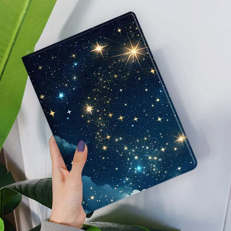Cartoon Starry Night Sky Clouds For Samsung Galaxy Tab S11 S10 S9 S8 S7 S6 A11 A9 A8 A7 10.5 10.4 Lite FE Plus Inch Tablet Case