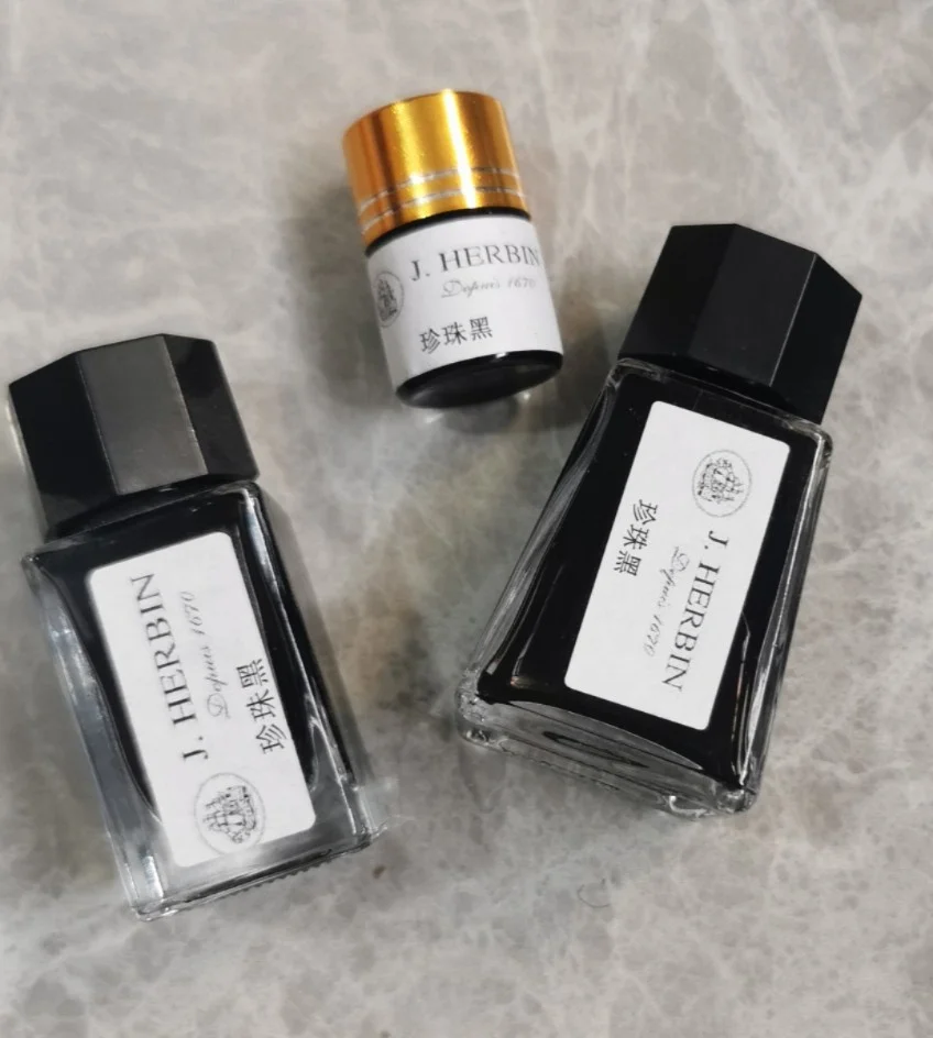 French J Herbin Jean Hepburn 350th Anniversary Edition Pearl Black Ink , Writing Pen Ink