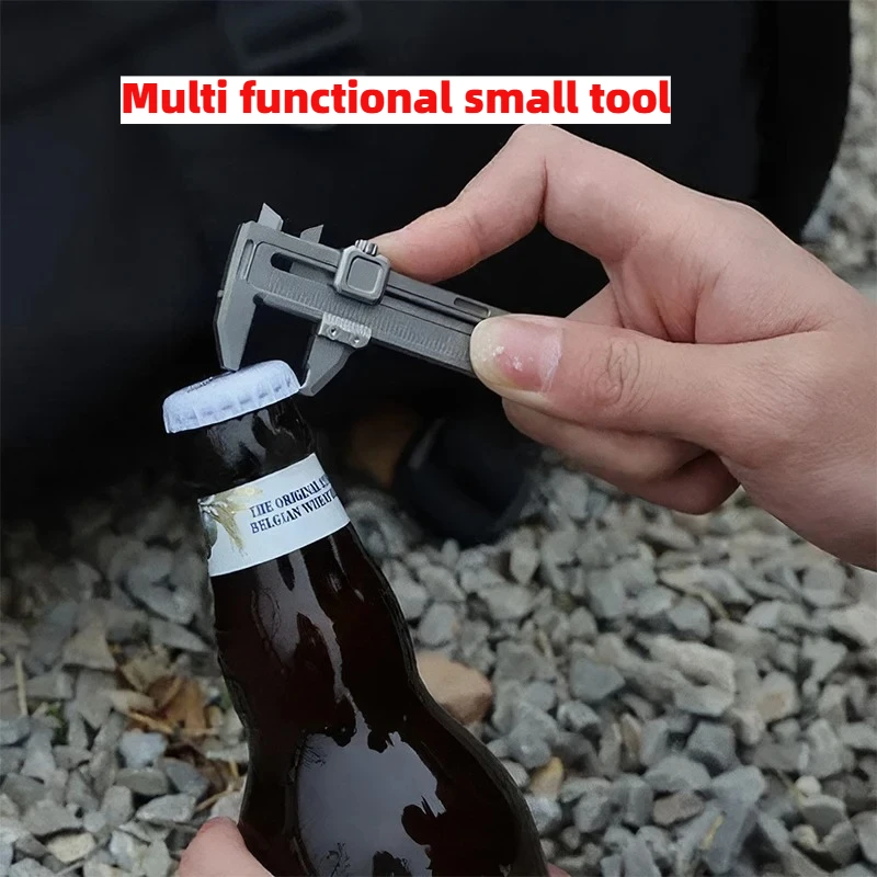 Outdoor Multifunctional Mini Caliper Tool Portable Portable Camping Hiking Survival EDC Keychain Tool - Image 2