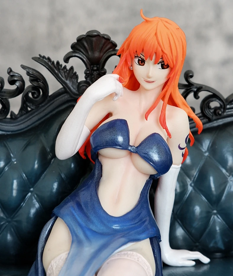 New One Piece Nami Sofa Double-Head Changeable Suit Mob Series Pvc Statue Model Desktop Collection Decoration Toys Kids Gifts