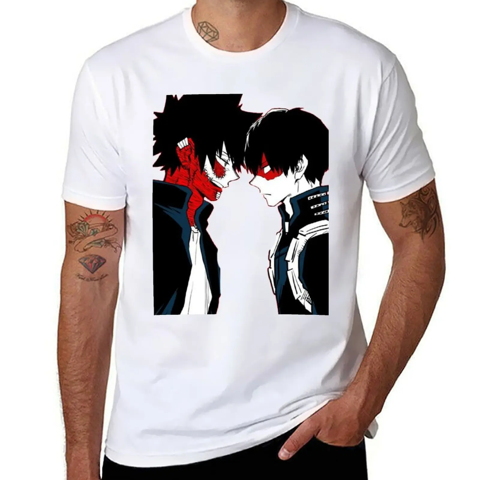 

Dabi, Touya And Shoto T-Shirt cotton tshirt 100% cotton t shirt man T-Shirt