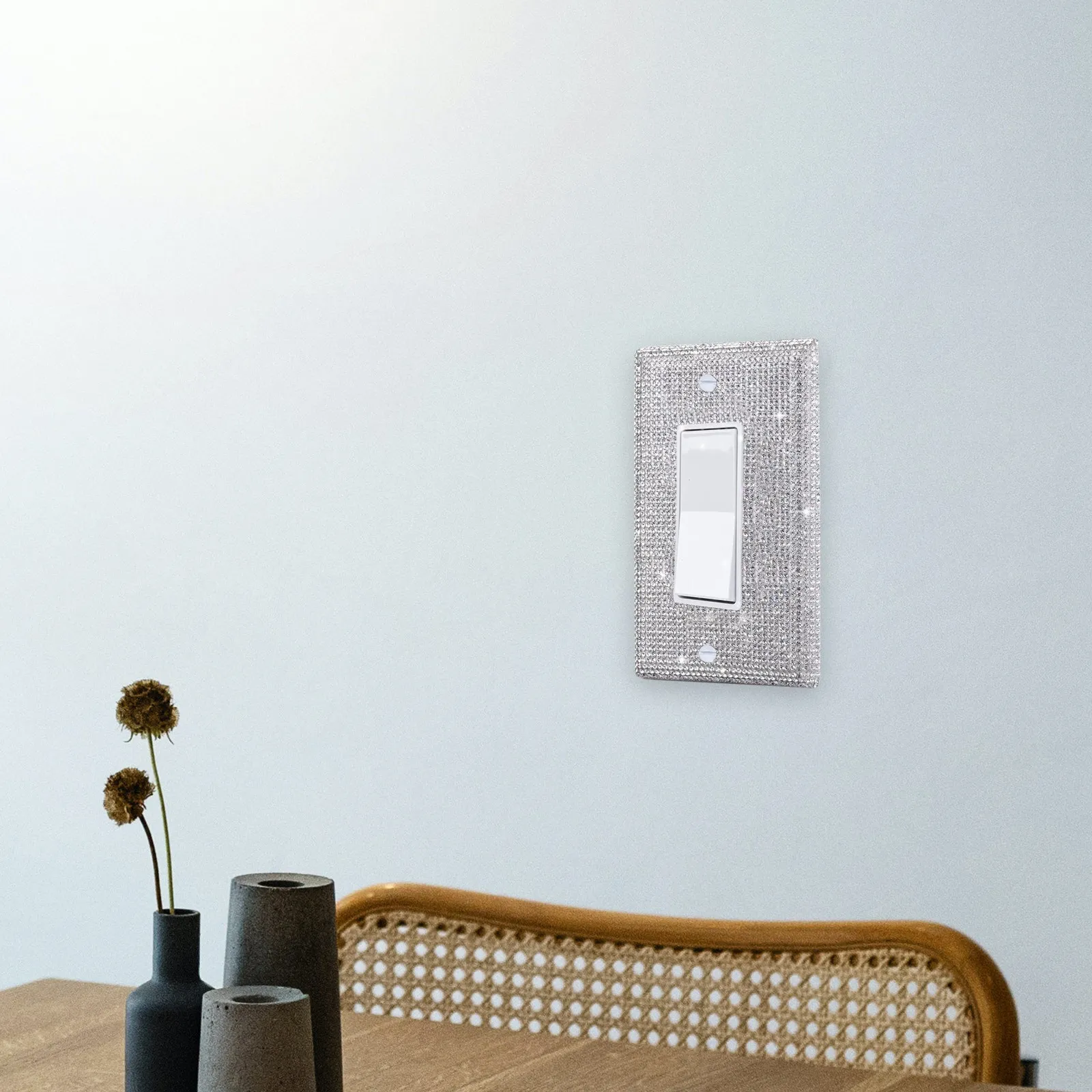 1슬롯 블링 라인스톤 조명 스위치 커버 프리미엄 PC  - Home Decor Outlet 리뷰 및 가격