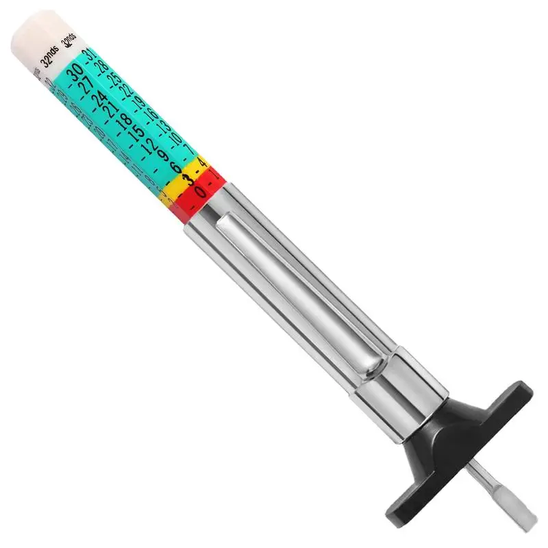 Tire Tread Depth Gauge Professional Tire Depth Gauge Color-Coded Accurate Measurement Tread Depth Gauge For Enhanced Vehicle