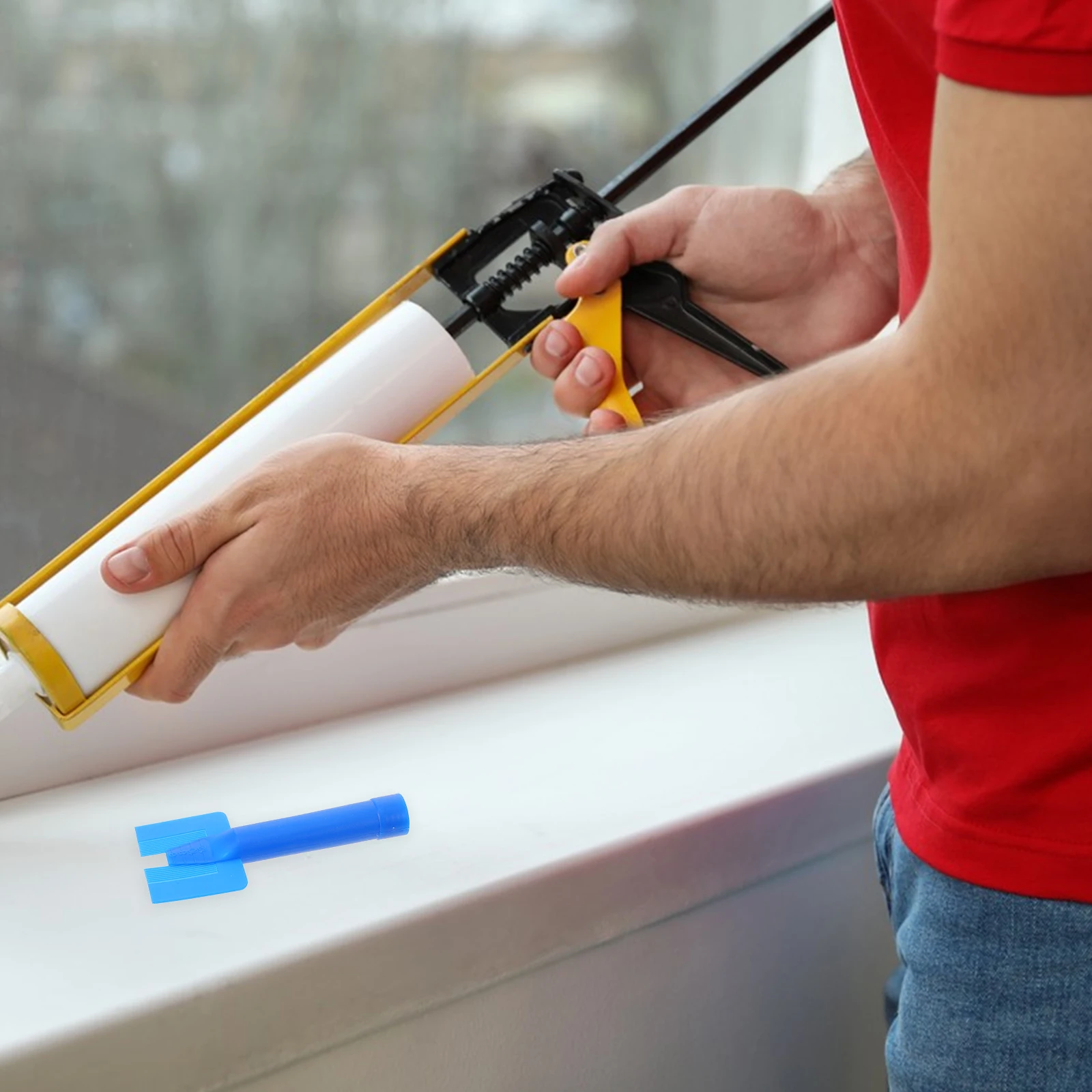 

Medium Door Edge Pneumatic Caulk Nozzle Plastic Precise Glue Applicator Automotive Sealant Dispenser Nozzle Caulking Tube Tip