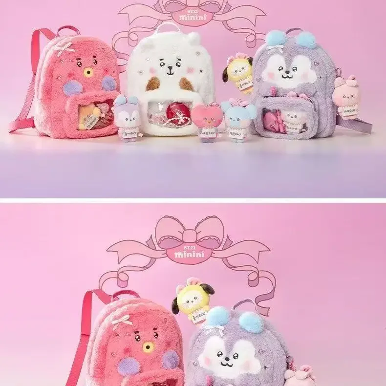 Mochila de Doble Asa Modelo BT21 Minini, Mochila de Viaje para Guardar Artículos, Accesorios de Cultura Pop Coreana