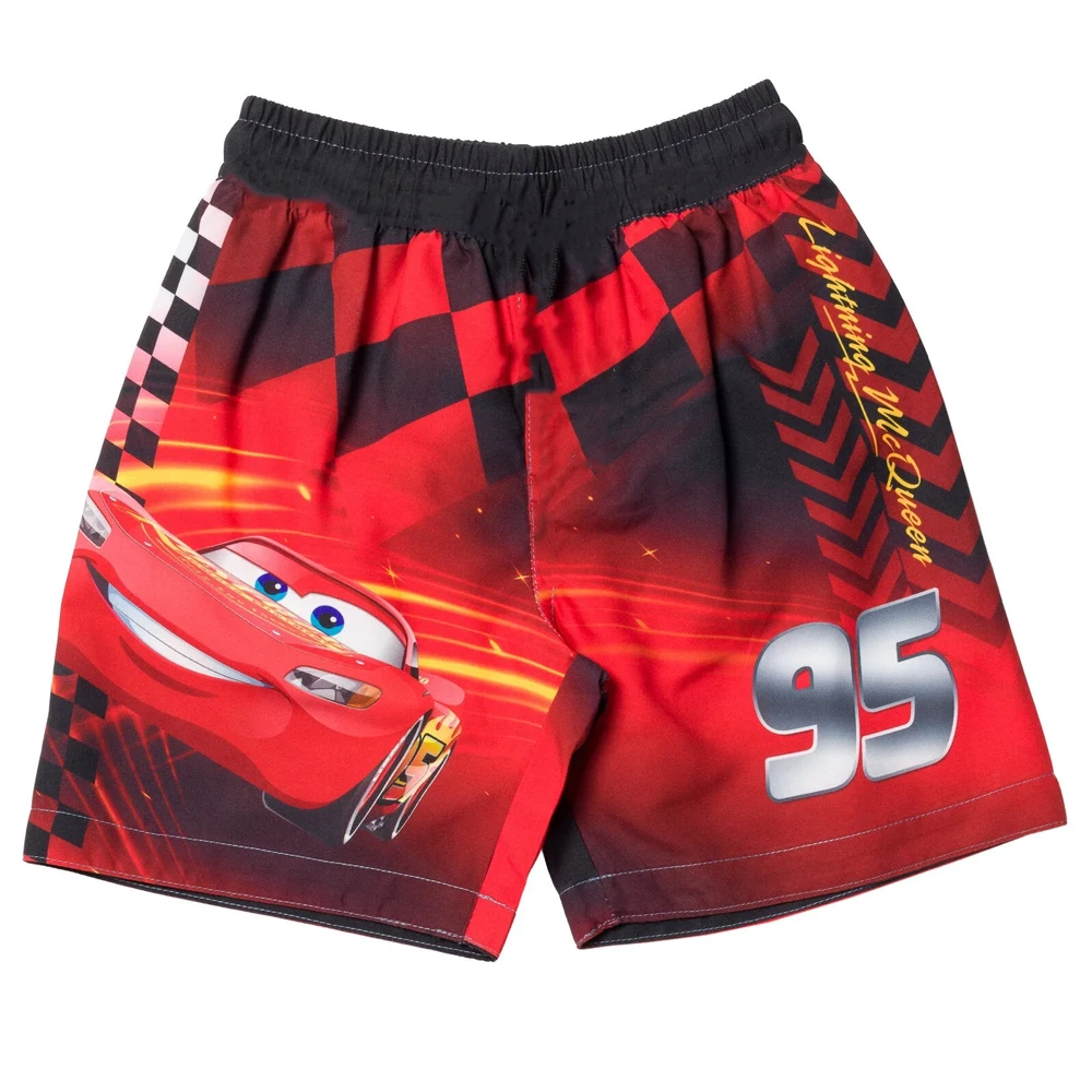 

Детские шорты Cars Lightning McQueen, красные гоночные принты, 95 цифр, спортивные повседневные штаны для мальчиков, подарок на день рождения, детская одежда