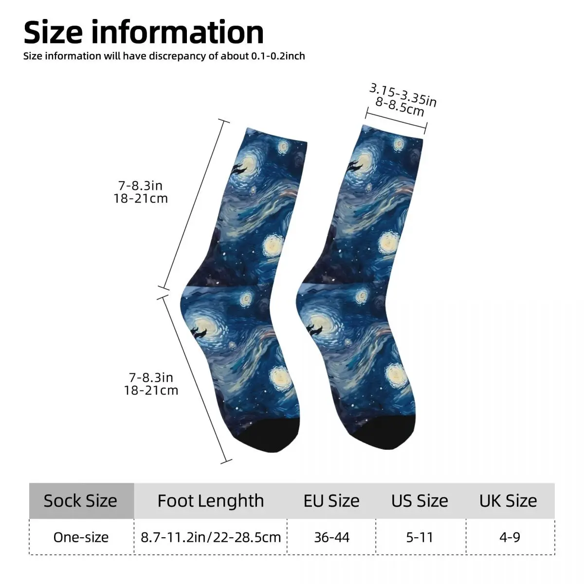 Oil Painting Sock Printed Man Polyester