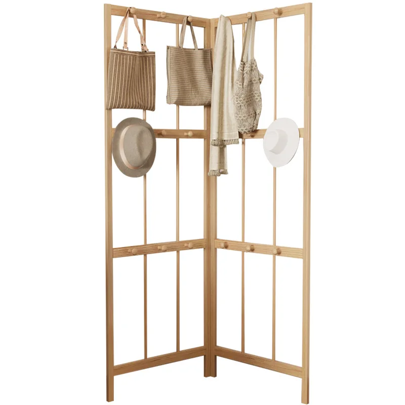 Foldable coat rack floor-to-ceiling bedroom bedside clothes artifact multi-angle simple storage hanger hanging
