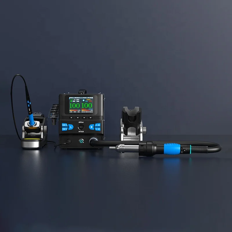 The new model in 2026 is HT316 hot air dismantling welding table 2-in-1 6-axis gyroscope gesture control T225 HK handle