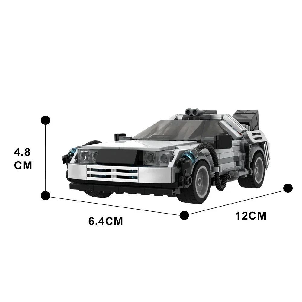 MOC Deloreaned Back To The Future Racing Car Time Machine Brick Technical Science Fiction Trucks Building Blocks Children's Toy