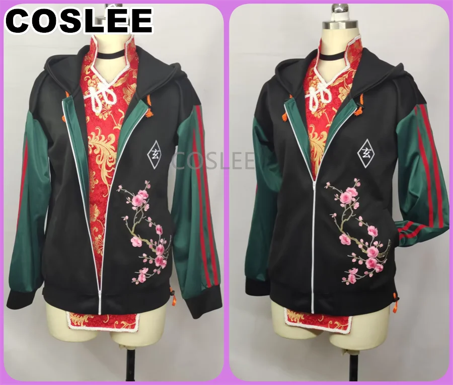 COSLEE Blue Archive Kayama LuShan Game Suit Sportswear Coat Cheongsam Dress Cosplay Costume Role Play Halloween Party Outfit