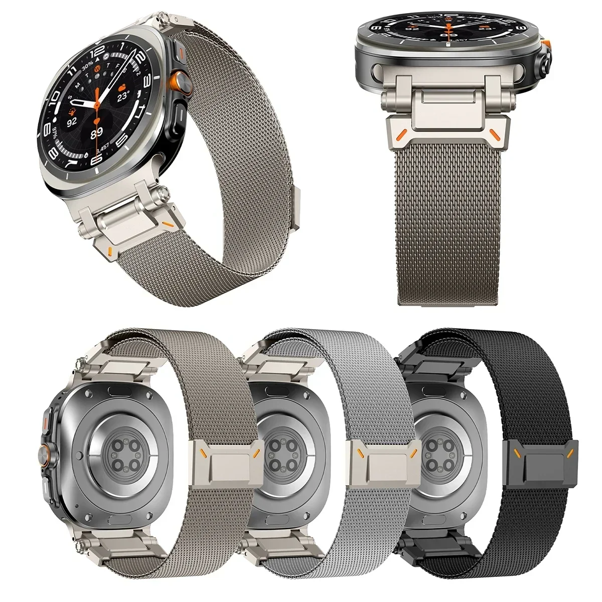 Новый миланский ремешок для Samsung Galaxy Watch Ultra 47 мм correa, магнитный браслет без зазора из нержавеющей стали, 7 ультра, аксессуары для ремешков