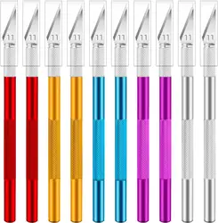 10 Pack Exacto Knife, Colorful Craft Knife Kit, Sharp Exacto Knife Set, Precision Hobby Knife