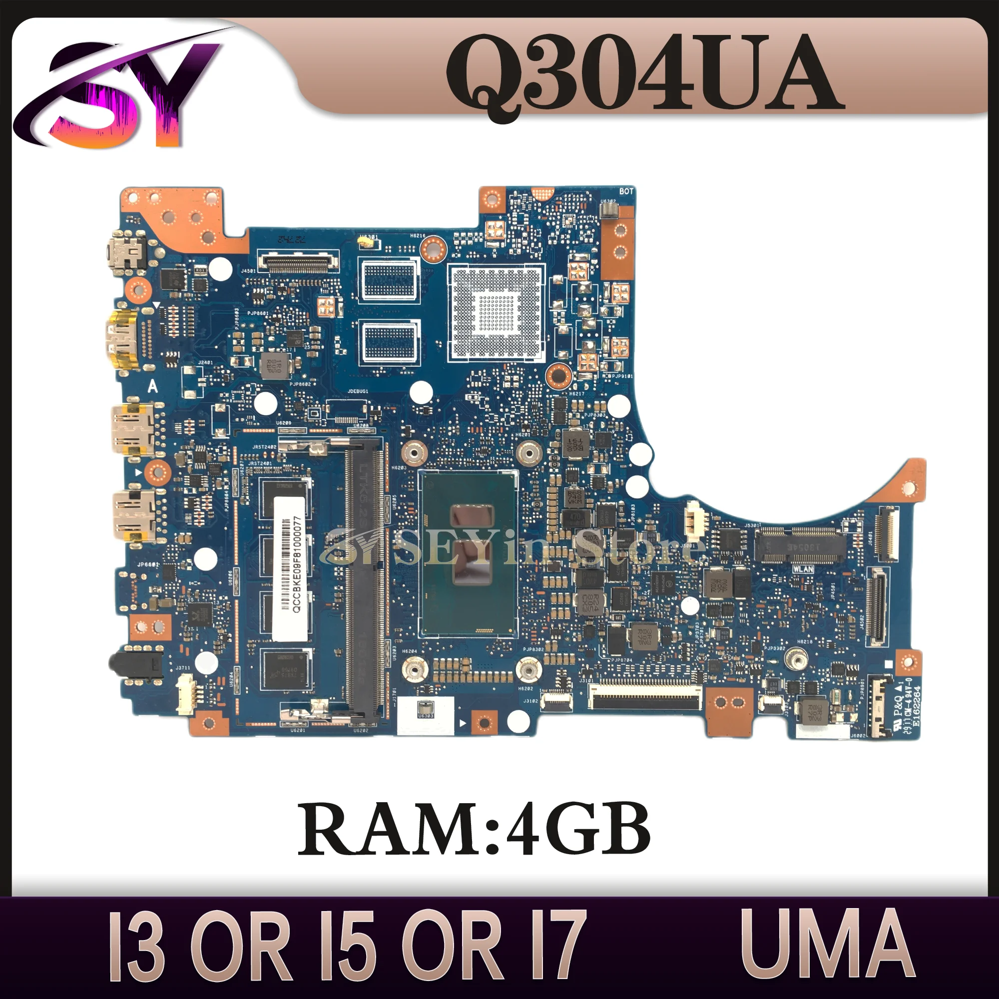 

Q304U Mainboard For ASUS Q304UA Q304UAK Laptop Motherboard I3 I5 I7 6th/7th Gen 4GB/RAM UMA MAIN BOARD