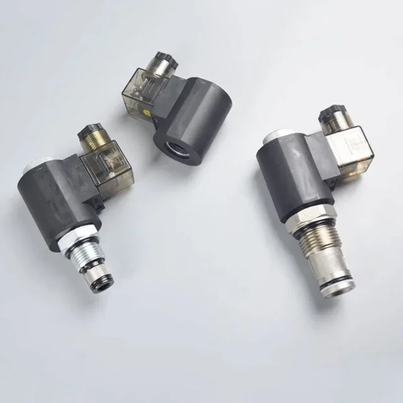 2-position 2-way Normally Closed Threaded Hydraulic Cartridge Pressure Maintaining Solenoid Valve DHF12-220 SV12-20 NCP AC220V