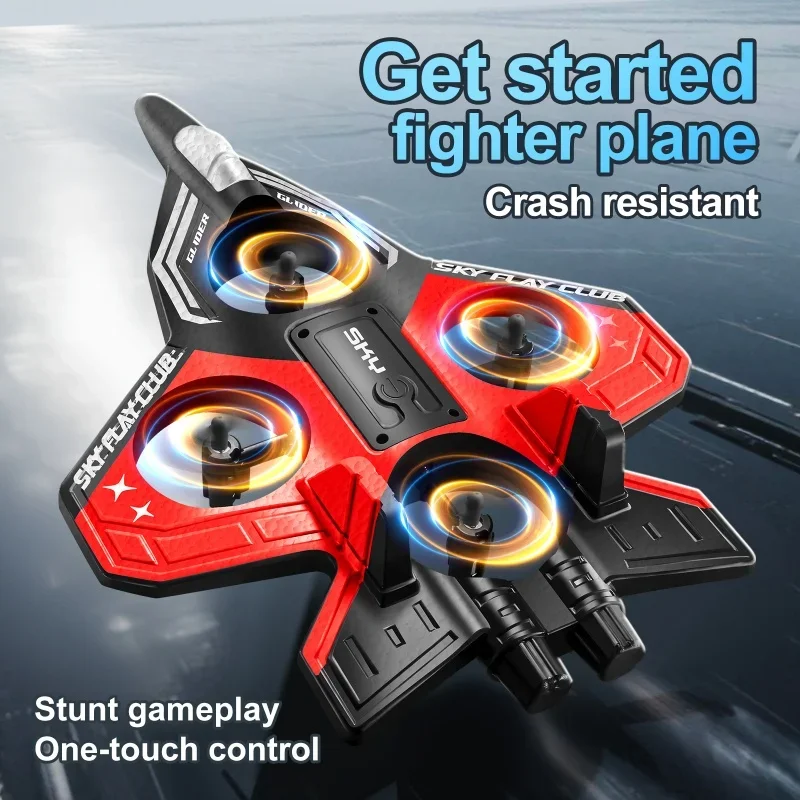 S83 Foam Aircraft Drone: 4-Axis Remote Control, LED Lights, Roll & Height Setting, Impact Resistant Aerial Stunt Toy for Kids