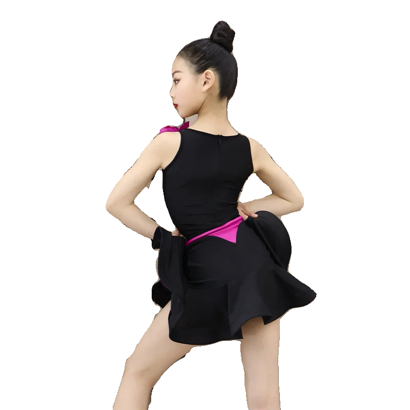 Jupe de danse latine personnalisée, tenue d'entraînement pour filles, Costumes de spectacle, ensemble de costumes, robes de concours de danse de salle de bal pour femmes