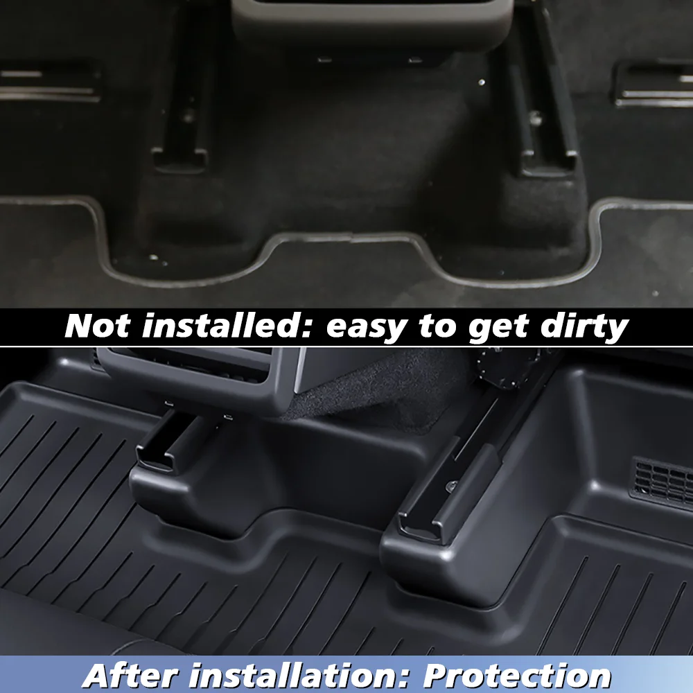 TESY For Tesla Model Y Juniper Launch Standard TPE Under Seat Corner Guard Seat Slide Rails Protector Cover Anti-Kick Decor