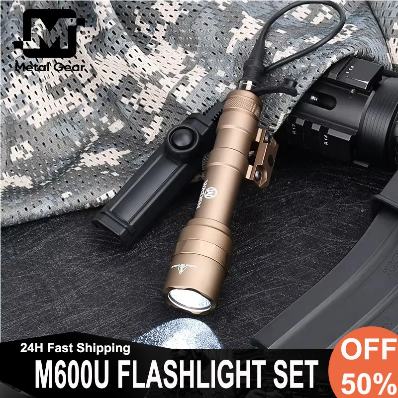 Tactical Wadsn M600U Flashlight M600u Airsoft 800Lumens High Power Scout Light Outdoor Hunting Spotlight Dual Funtion Switch