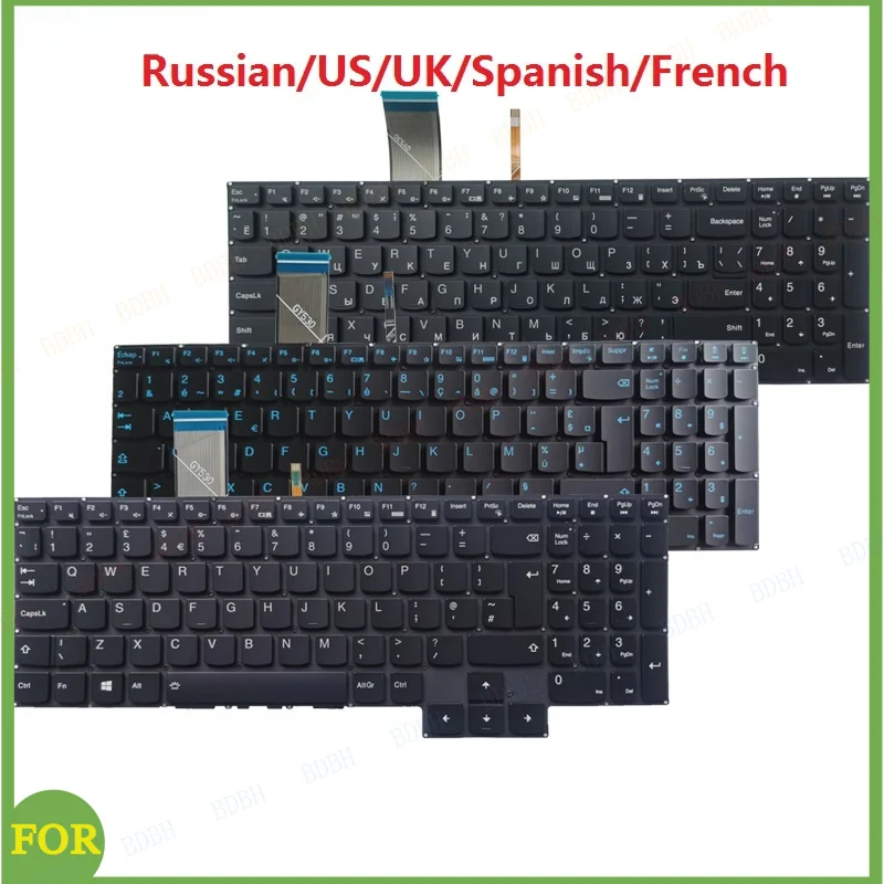 Russian/US/UK/french/Spanish Laptop Keyboard For Legion 5-15ACH6H 15ACH6H 16ACH-06 15ITH6 15ITH6H 15ACH6A 17ACH6 backlit