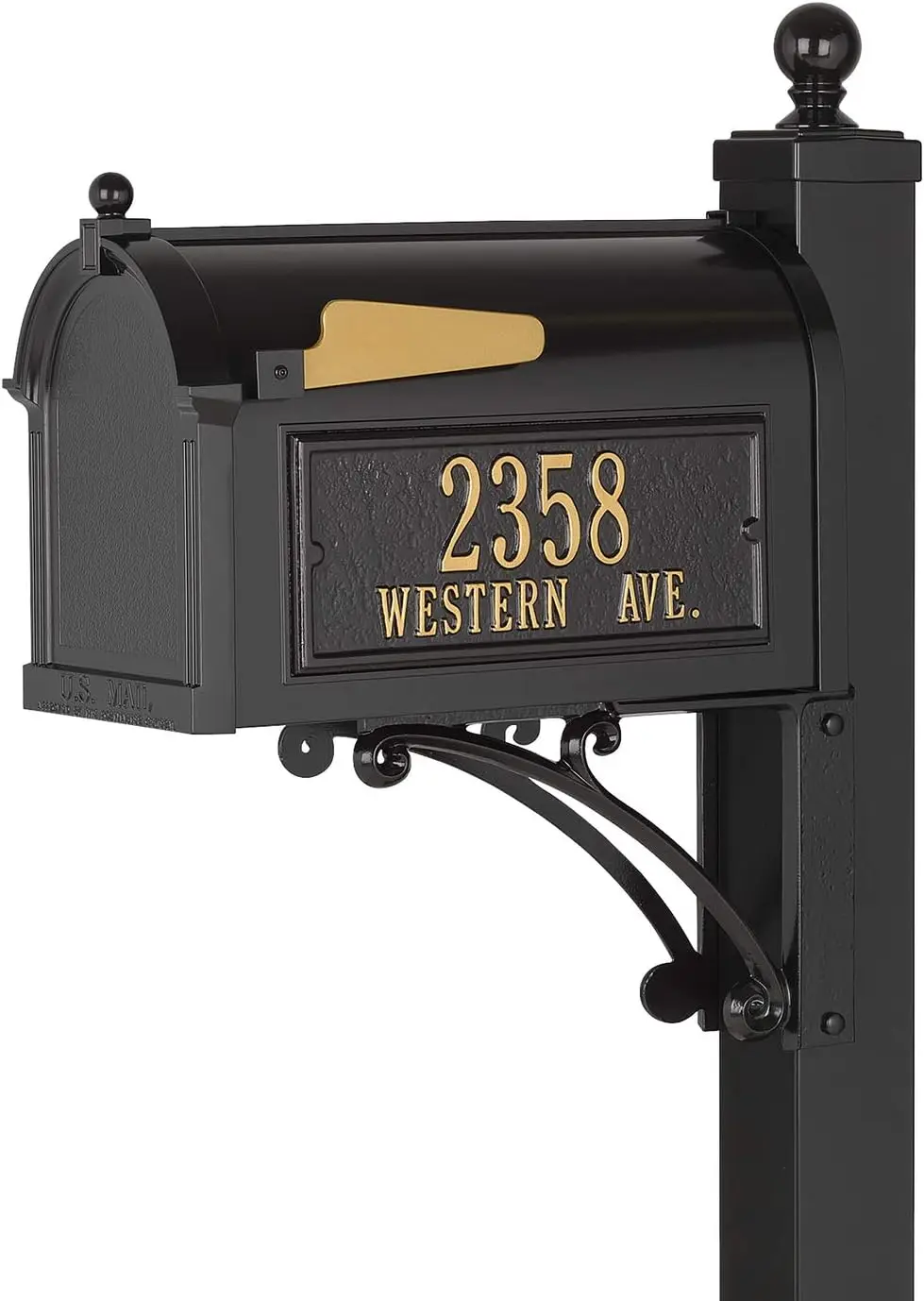 Products Black Deluxe Mailbox Package suit 20%  Larger  Large capacity Easy to install Strong durability and functionality