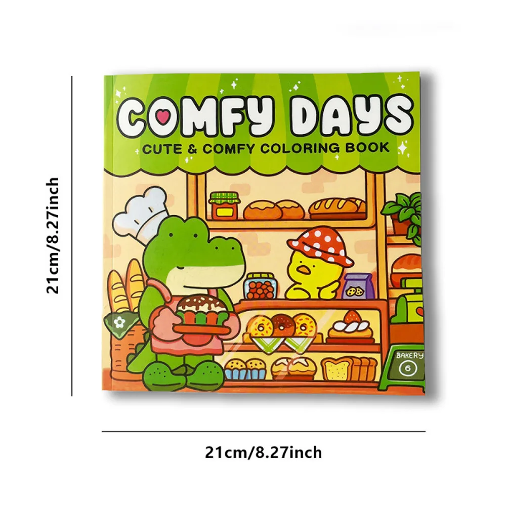 Adult And Teens Relaxing Coloring Books Arts Beginners Handicraft DIY Drawing Book Comfy Days Bold Easy-to-follow Patterns