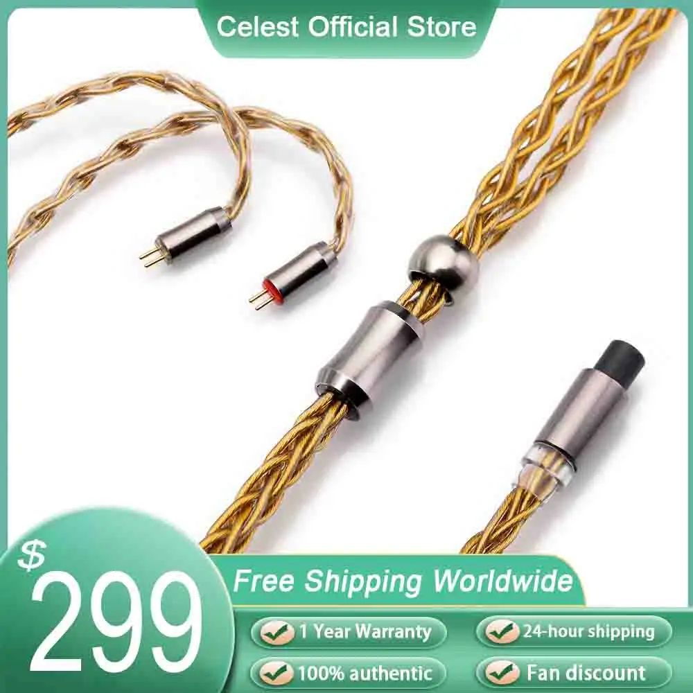 

Kinera Gleipnir Earphone Cable With 2.5+3.5+4.4mm Plugs IEMs For HiFi Music Gifts Modular Upgrade Wire Headest 0.78mm/MMCX