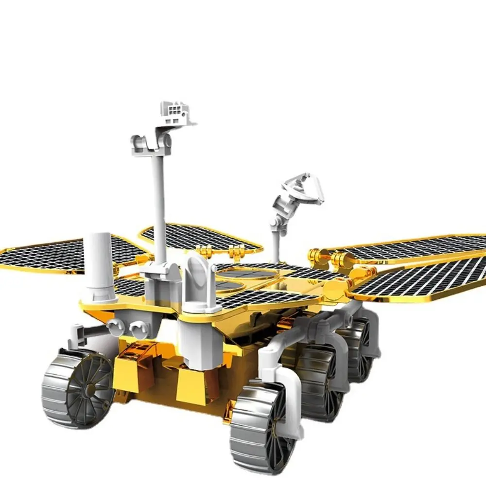 Espaço de plástico mars modelo de carro figuras de ação de energia solar zhu rong modelo de carro brinquedos montagem ornamento modelo fundido decoração