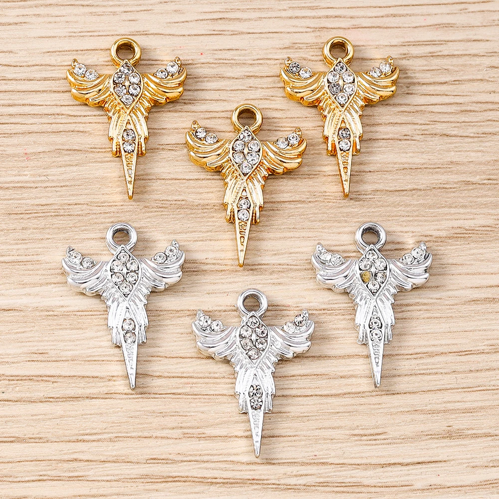 Tusember 10 قطعة 16*22 مللي متر القوطية Steampunk الصليب السحر لصنع المجوهرات أجنحة الصلبان قلادة DIY بها بنفسك أقراط القلائد لوازم