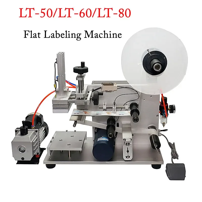 

Semi Automatic Pneumatic Flat Round Plastic Bottle Labeling Machine Drugs Bottle Sticker Medicine Bottle Labeling Equipment